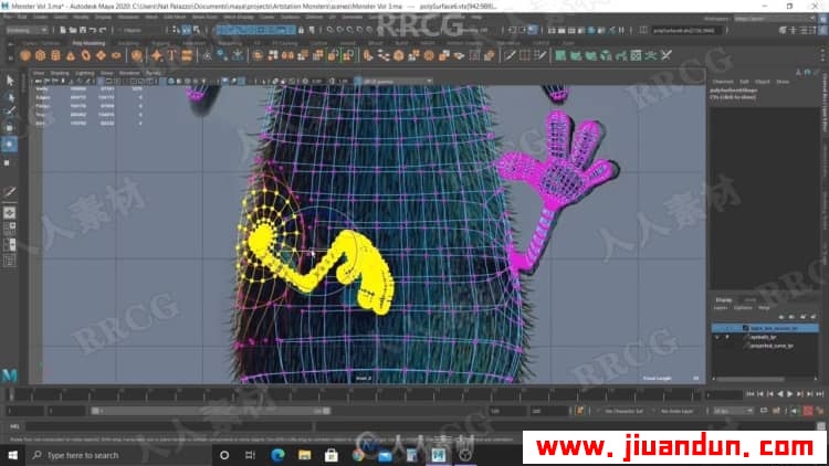 Maya与PS可爱怪物实例制作训练视频教程 maya 第6张