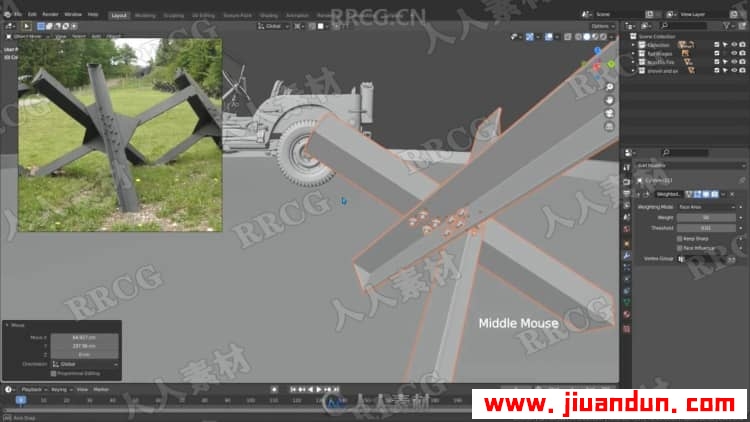 Blender二战越野吉普车完整实例制作视频教程 3D 第15张