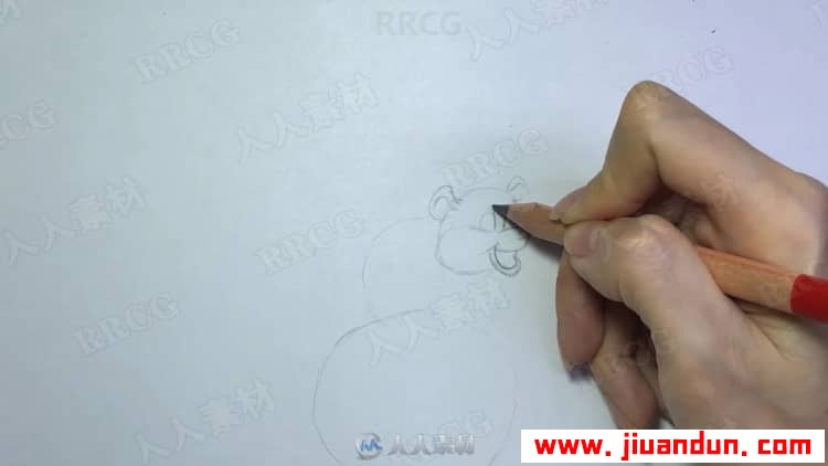 动物角色铅笔传统素描绘画过程视频教程 CG 第7张