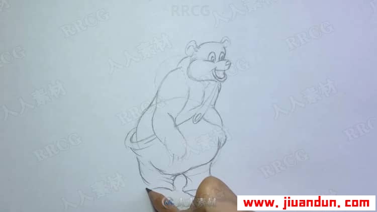 动物角色铅笔传统素描绘画过程视频教程 CG 第9张