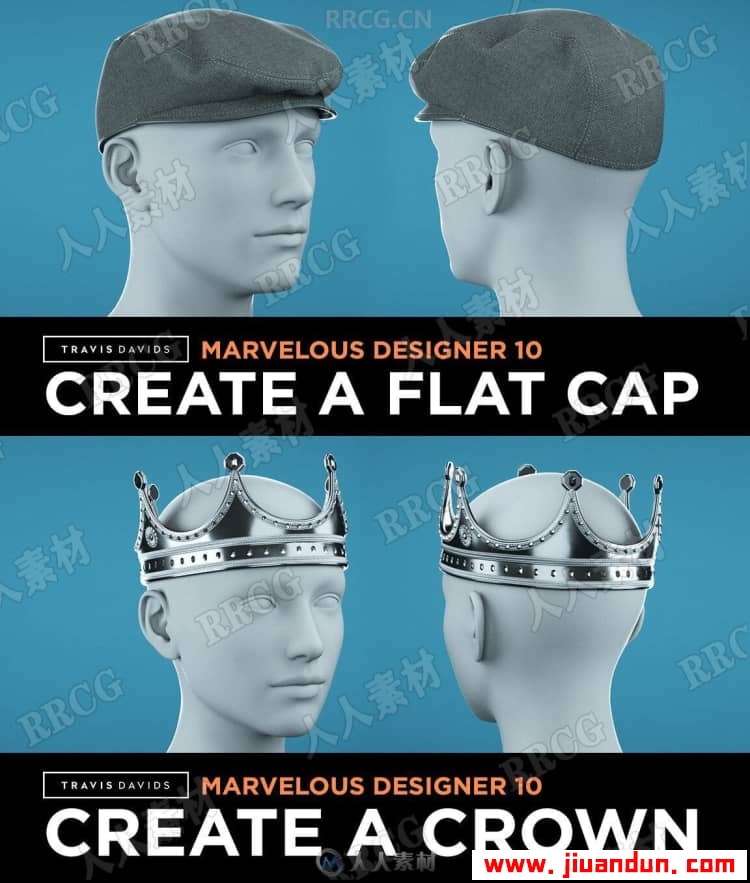 Marvelous Designer真实帽子头饰硬质织物实例制作 design others 第8张