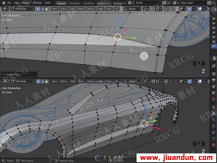 Blender特斯拉汽车硬表面建模制作训练视频教程 3D 第6张