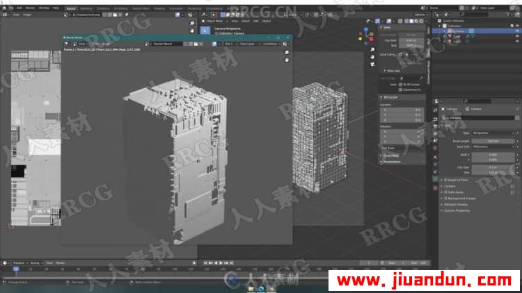 Blender未来派立方建筑体完整制作视频教程 3D 第8张