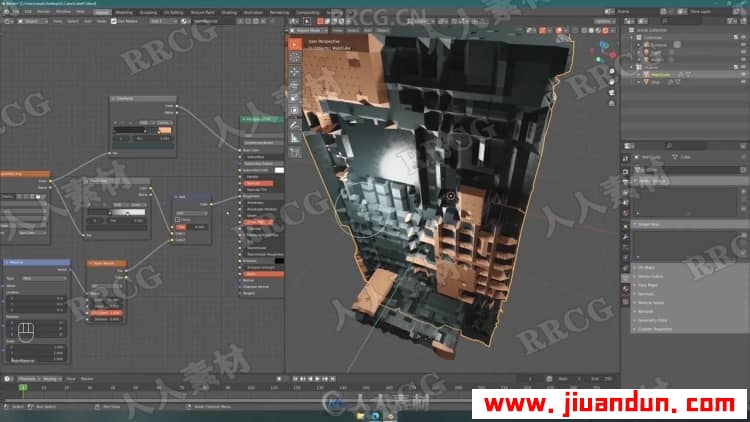 Blender未来派立方建筑体完整制作视频教程 3D 第12张