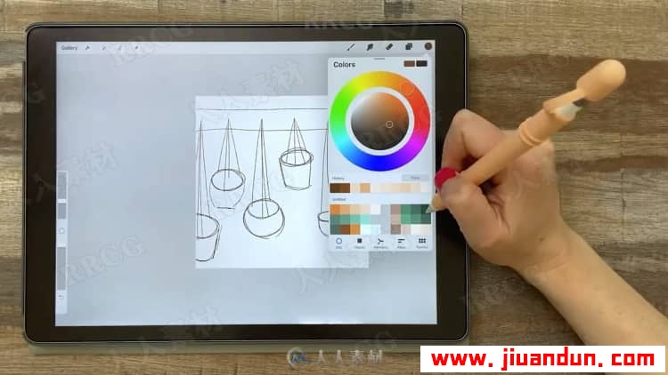 Procreate再iPad中创建平面自然植物插图视频教程 design others 第10张