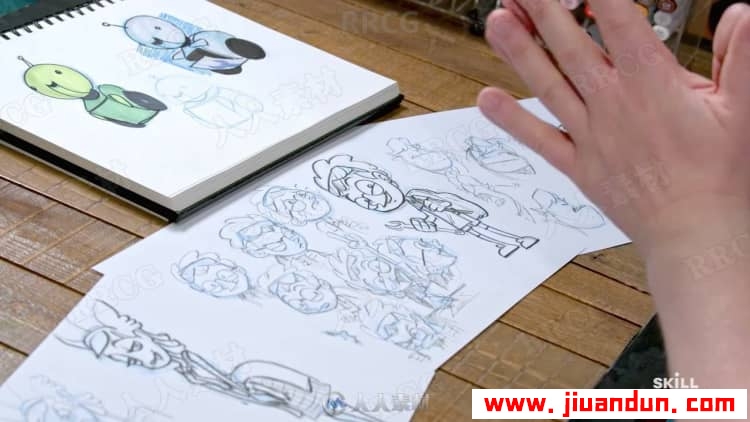 动画角色插图设计传统手绘过程视频教程 CG 第9张