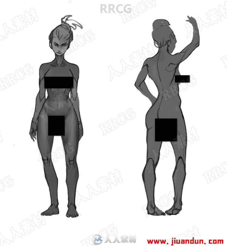 女性身材形象结构剖析数字绘画技术视频教程 CG 第3张