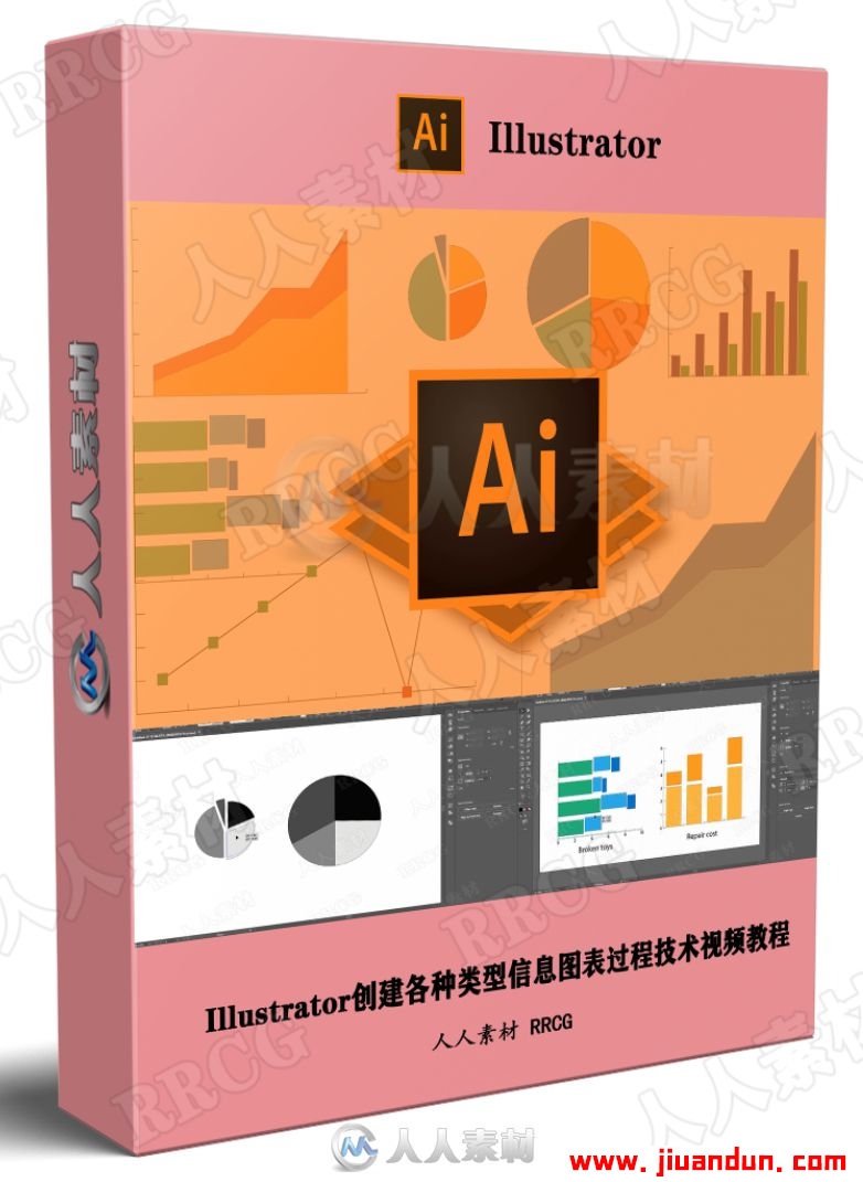 Illustrator创建各种类型信息图表过程技术视频教程 AI 第1张
