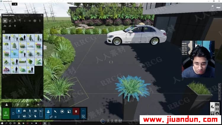 Lumion逼真别墅室外建筑景观渲染实例制作视频教程 3D 第8张