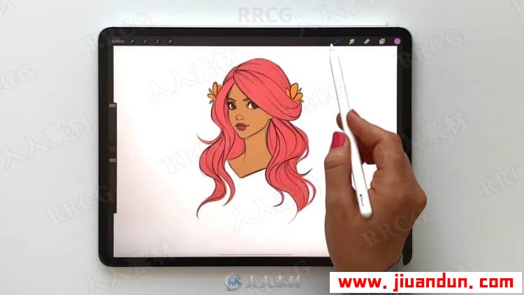 卡通动画美丽女性角色数字绘画视频教程 CG 第8张