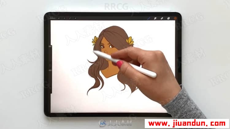 卡通动画美丽女性角色数字绘画视频教程 CG 第9张