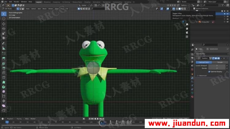 Blender小青蛙角色完整实例制作工作流程视频教程 3D 第2张