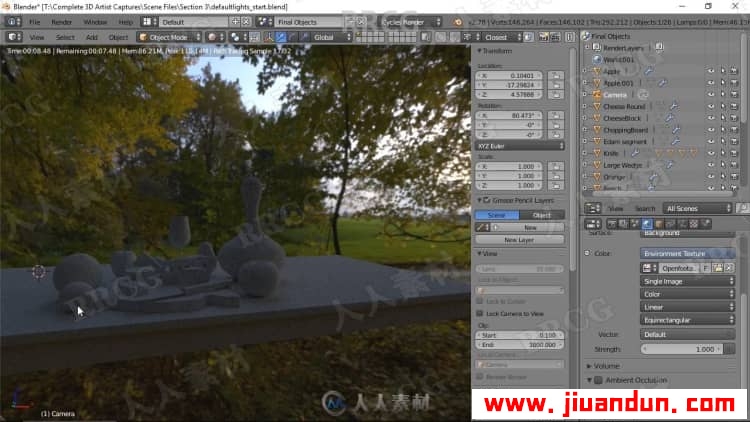 Blender 3D艺术场景实例制作全流程视频教程 3D 第6张