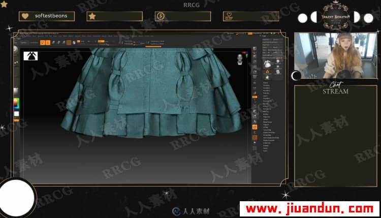 ZBrush 3dsmax SP多利亚哥特式服装的设计建模与贴图制作视频教程 3D 第9张