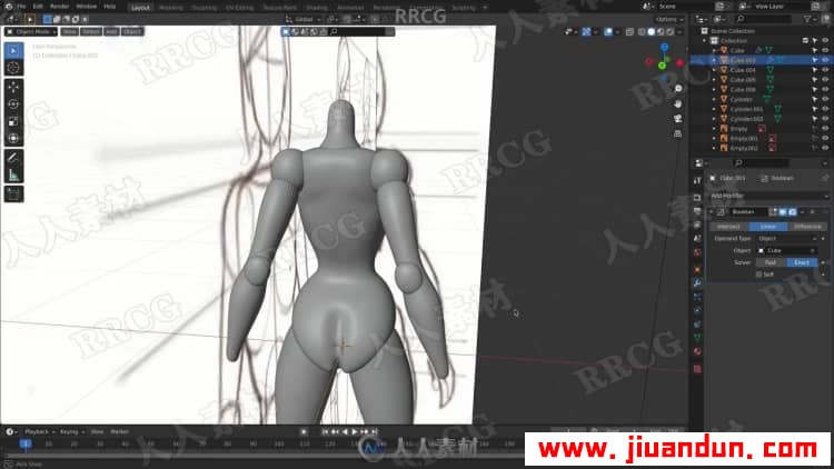 Blender全身人体解剖雕刻实例训练视频教程 3D 第8张