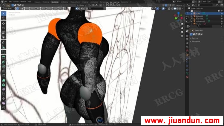 Blender全身人体解剖雕刻实例训练视频教程 3D 第9张