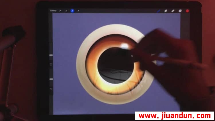 Procreate在iPad pro中绘制精细眼睛实例训练视频教程 CG 第3张