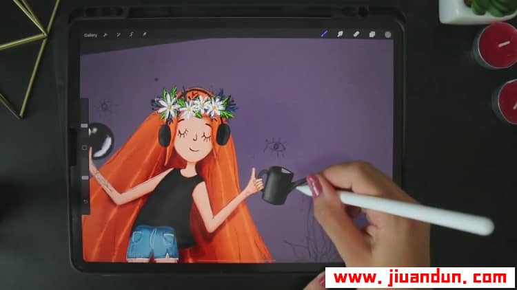 iPad中使用Procreate中寻找插画风格过程数字绘画视频教程中英字幕 CG 第7张