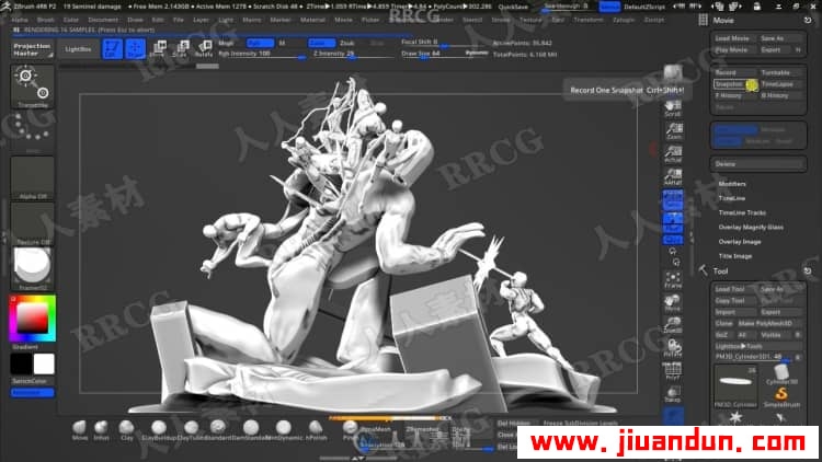 漫威X战警大战哨兵3D打印雕刻建模视频教程第一季 3D 第18张