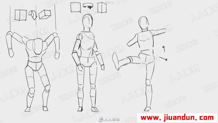 角色战斗姿势造型概念设计数字绘画实例训练视频教程 CG 第2张