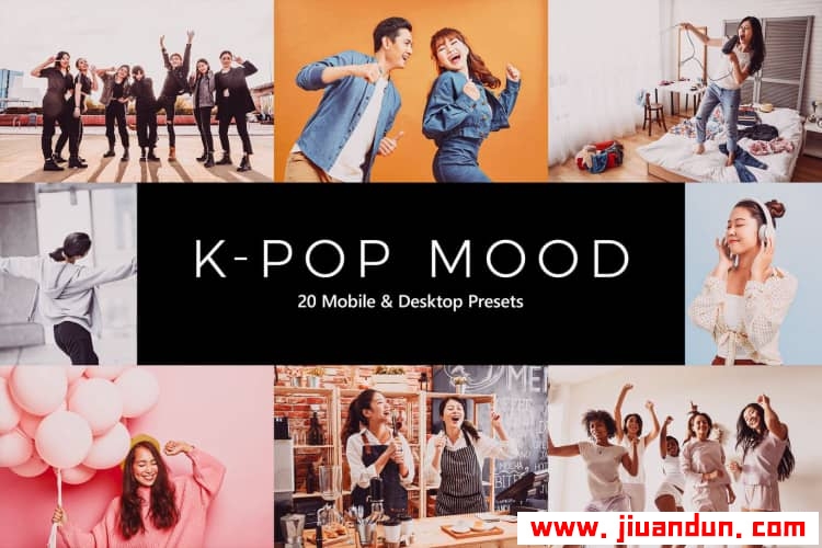 韩国流行音乐电影视频调色LR预设及LUT预设 K-Pop Mood Lightroom Presets & LUTs LR预设 第1张