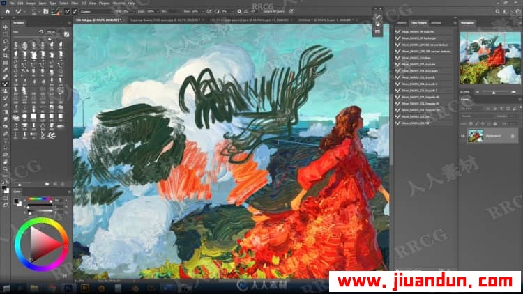油画彩画艺术风格数字绘画实例训练视频教程 PS教程 第9张