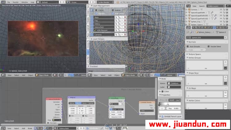 Blender银河系宇宙空间星球特效制作全流程视频教程 3D 第30张
