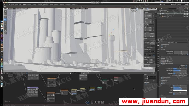 Blender大型城市景观设计与渲染技术程视频教程 3D 第2张