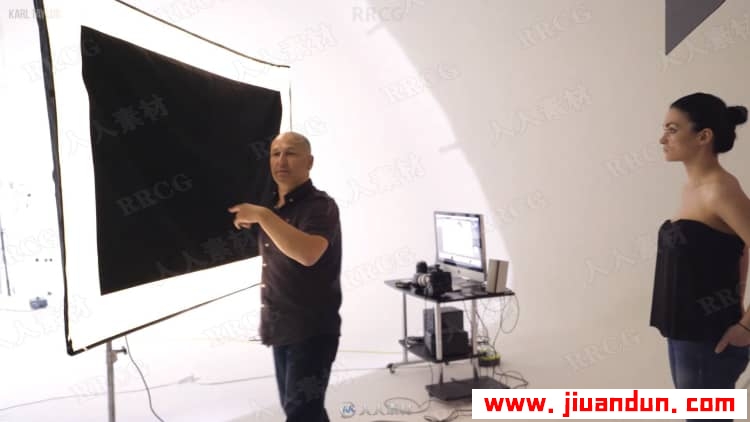 矩形环形灯工具打光人像室内拍摄技巧视频教程 摄影 第3张