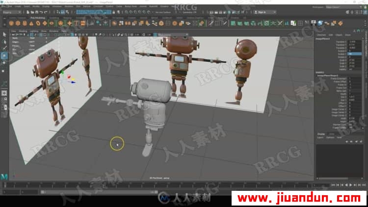 Maya机器人硬表面建模与纹理制作全流程视频教程 maya 第7张
