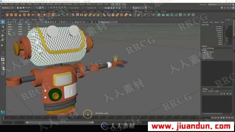 Maya机器人硬表面建模与纹理制作全流程视频教程 maya 第11张