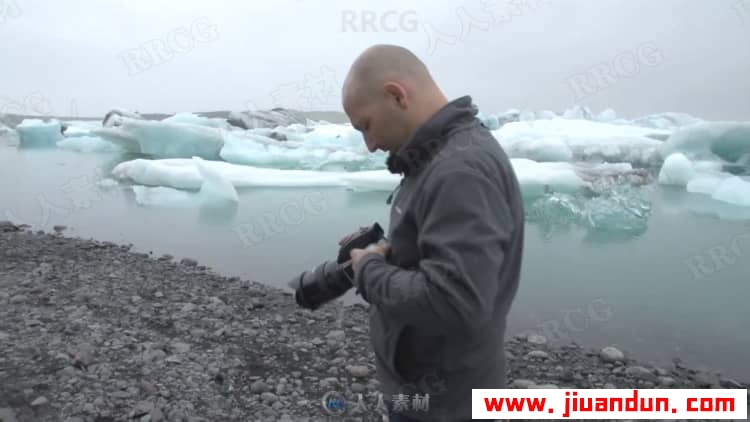 室外寒冷冰岛湖面场景人像美丽拍摄视频教程 摄影 第2张
