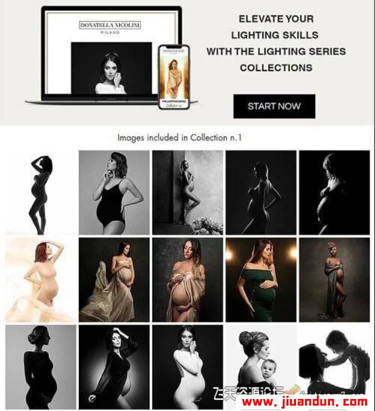 Donatella Nicolini 30种孕妇宝妈私房摄影布光照明图灯光系列套装 摄影 第1张