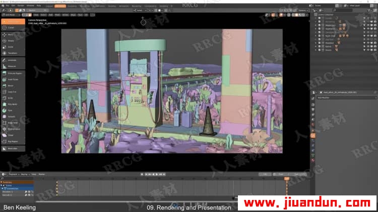 Blender加油站完整制作工作流程视频教程 3D 第13张