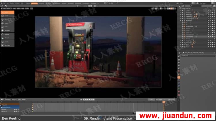 Blender加油站完整制作工作流程视频教程 3D 第14张