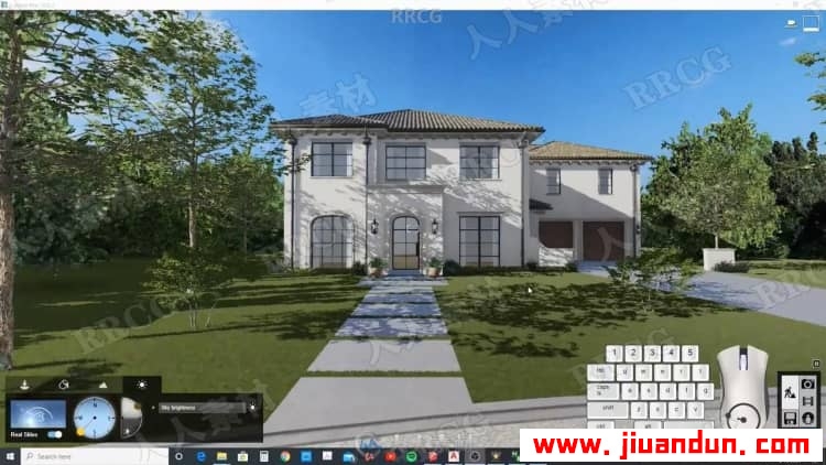Sketchup西班牙现代风格住宅从2D到3D设计视频教程 SU 第6张