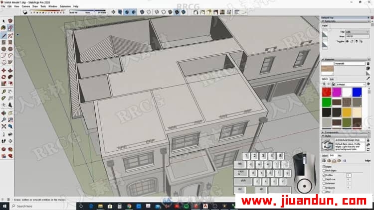Sketchup西班牙现代风格住宅从2D到3D设计视频教程 SU 第11张