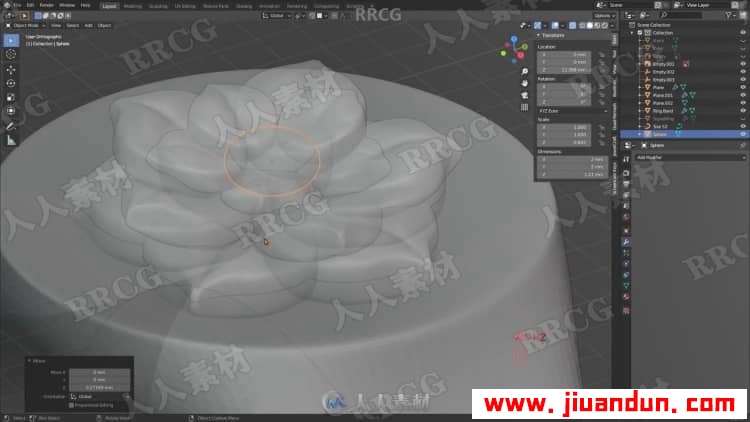 Blender指环戒指3D打印级建模技术训练视频教程 3D 第9张