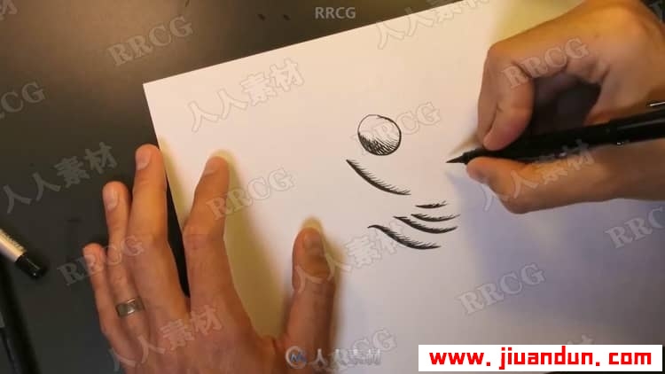 欧美墨水笔传统绘画训练视频教程 CG 第9张