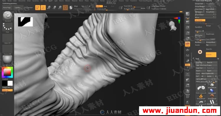 Zbrush奇美拉动物骨架数字雕刻实例训练视频教程 3D 第8张