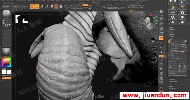 Zbrush奇美拉动物骨架数字雕刻实例训练视频教程 3D 第12张