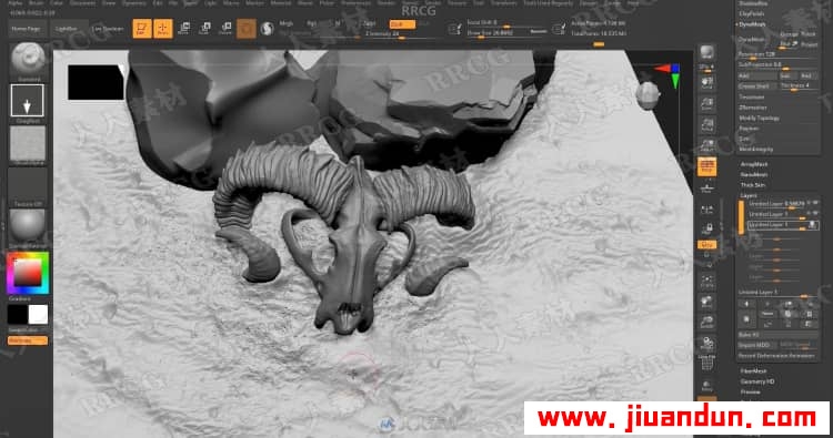Zbrush奇美拉动物骨架数字雕刻实例训练视频教程 3D 第16张