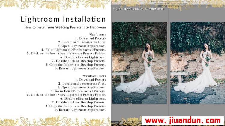 阳光下的婚礼Lightroom预设与Photoshop (xmp)预设 Sunlit Wedding Presets LR预设 第5张