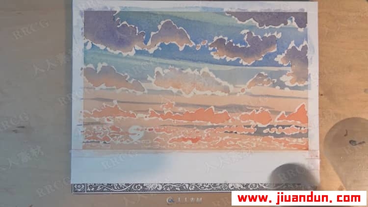 手绘水彩风景大师级传统绘画过程视频教程 CG 第8张