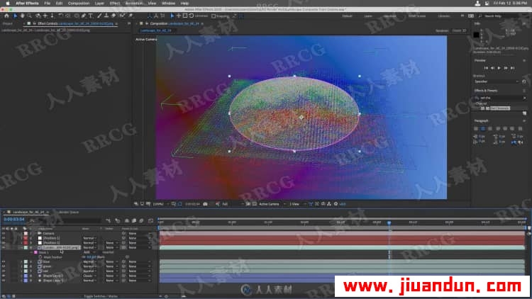 C4D与AE地形景观HUD特效动画制作视频教程 AE 第6张