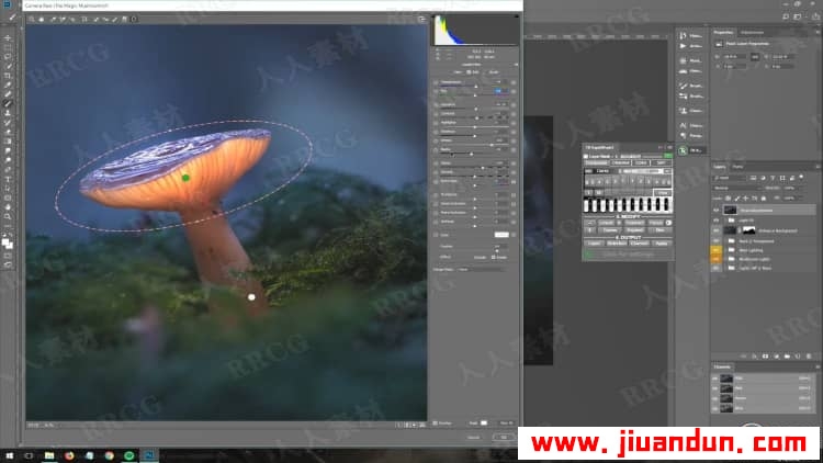 PS黑暗森林中神秘发光蘑菇幻想图像后期制作视频教程 PS教程 第2张