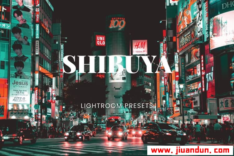 日本东京涩谷区街拍建筑Lightroom预设与移动LR预设 Shibuya Lightroom Presets LR预设 第1张