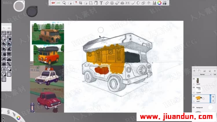 导师Trent Kaniuga教你车辆透视绘画技法视频教程 CG 第8张