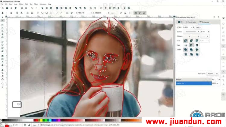 Inkscape绘制矢量线条艺术插图视频教程 CG 第4张