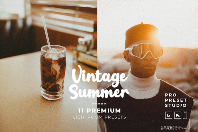 复古电影颗粒胶片人像免费Lightroom预设/移动LR预设 Vintage Summers Presets LR预设 第1张